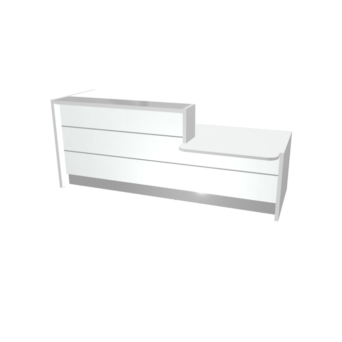 MDD Valde Modern Modular Reception Desk - Straight Low 104.9" x 43.8" LAV21L