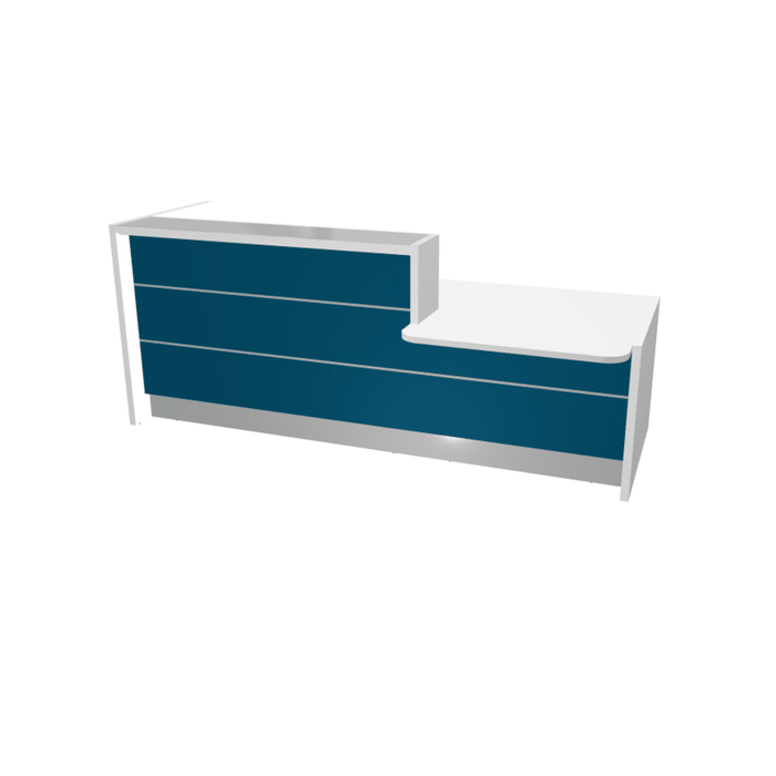 MDD Valde Modern Modular Reception Desk - Straight Low 104.9" x 43.8" LAV21L