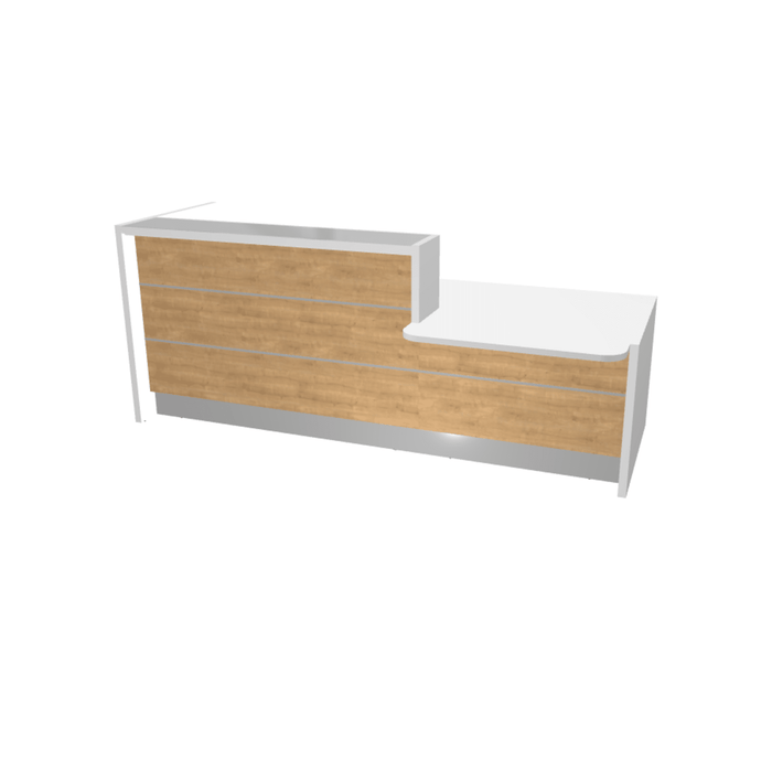 MDD Valde Modern Modular Reception Desk - Straight Low 104.9" x 43.8" LAV21L