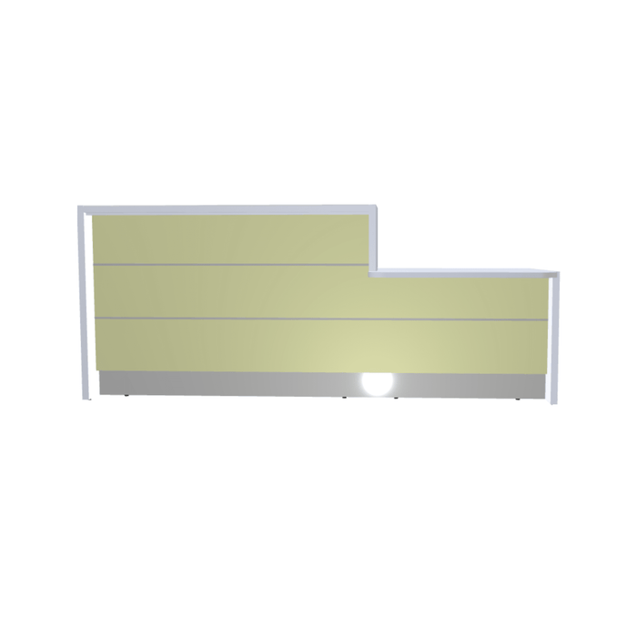 MDD Valde Modern Modular Reception Desk - Straight Low 104.9" x 43.8" LAV21L