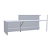 MDD Valde Modern Modular Reception Desk - Straight Low 104.9" x 43.8" LAV21L