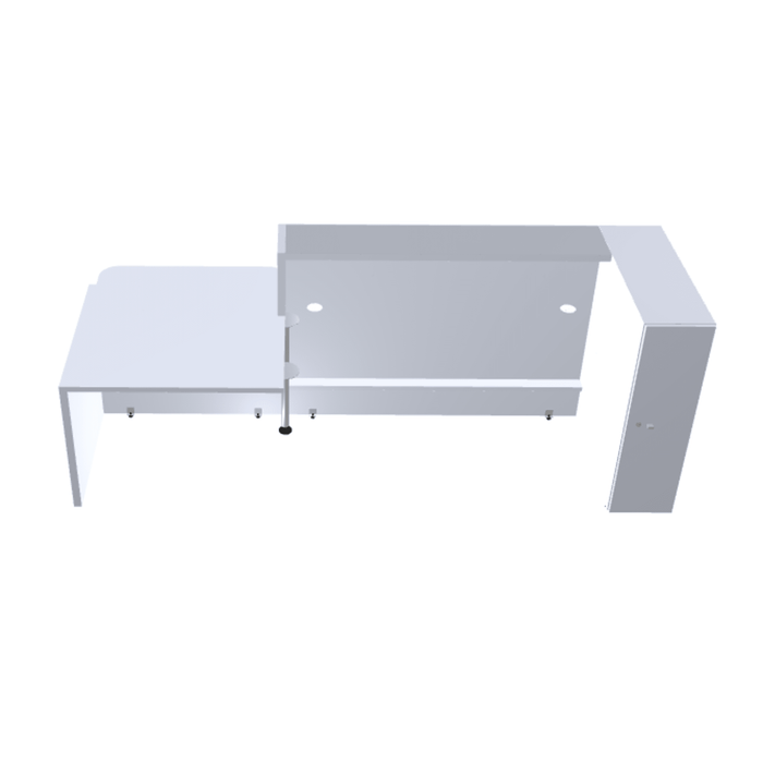 MDD Valde Modern Modular Reception Desk - Straight Low 115.9" x 44.6" LAV43L