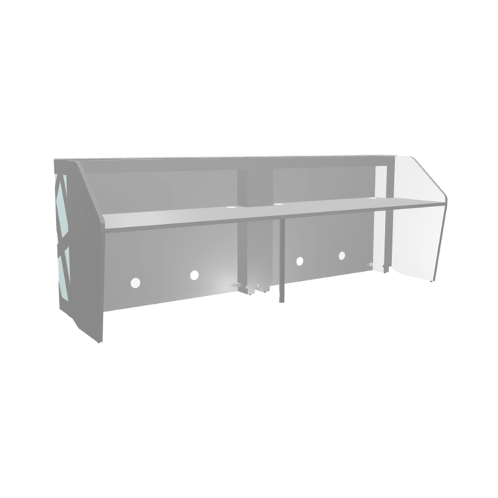 MDD Zig-Zag Modern Reception Desk 125.9" x 34.6" LZG60