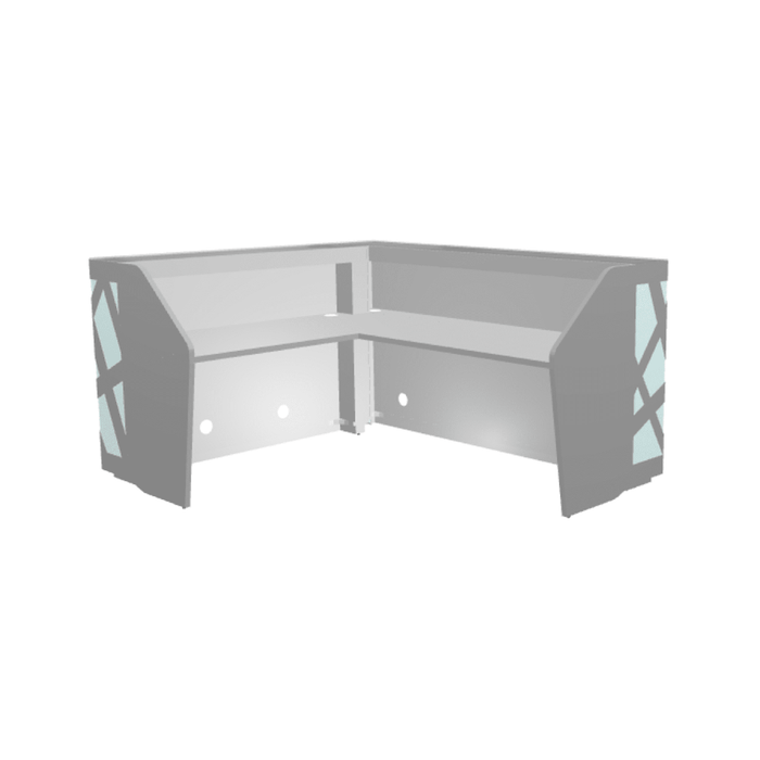 MDD Zig-Zag Modern Reception Desk 86.6" x 74" LZG36