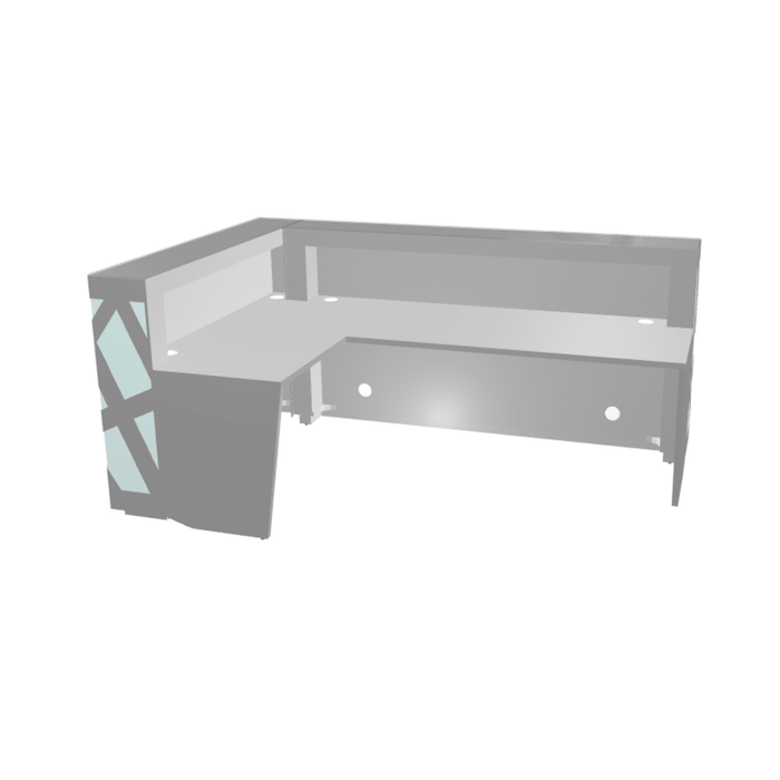 MDD Zig-Zag Modern Reception Desk 97.6" x 62.9" LZG38