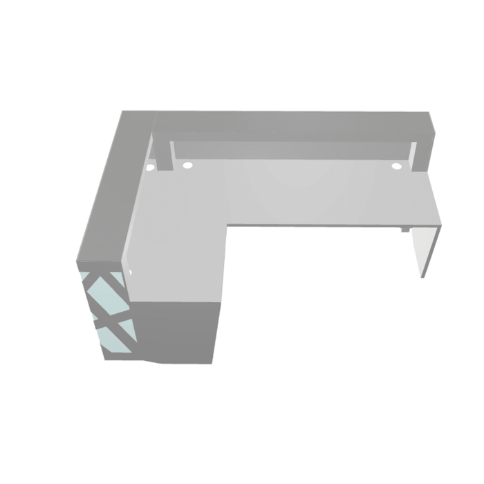 MDD Zig-Zag Modern Reception Desk 97.6" x 62.9" LZG38