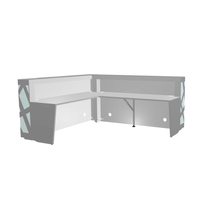 MDD Zig-Zag Modern Reception Desk 97.6" x 86.6" LZG44