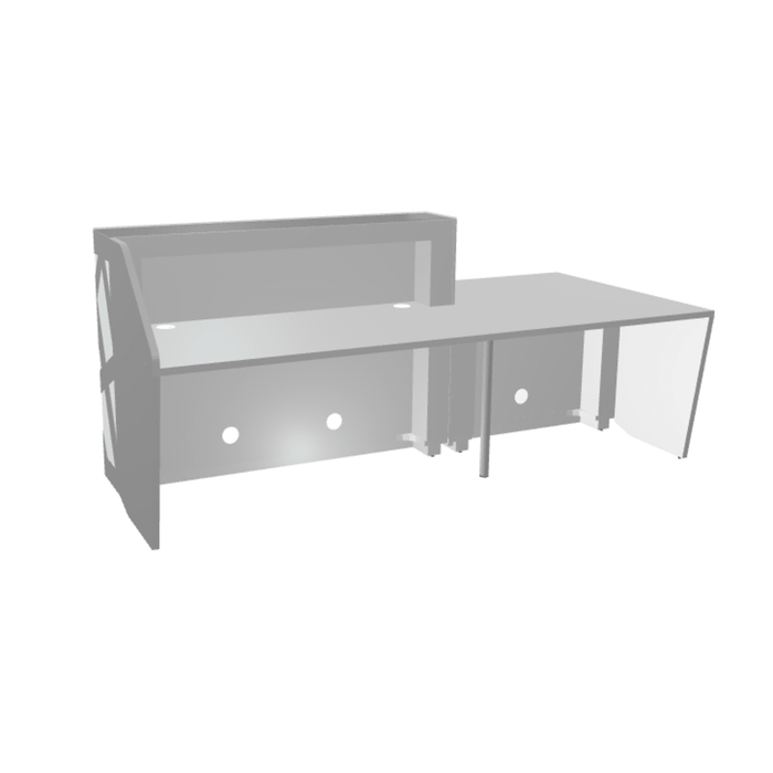 MDD Zig-Zag Modern Reception Desk 102.3" x 46.4" LZG50