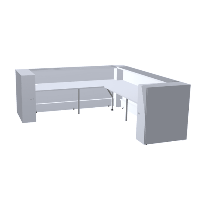 MDD Valde Modern Modular Reception Desk - Corner 114.4" x 114.4" LAV18L