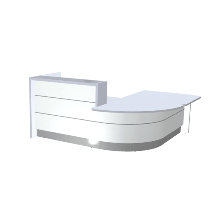 MDD Valde Modern Modular Reception Desk - Curved Low 96.1" x 84.5" LAV111L