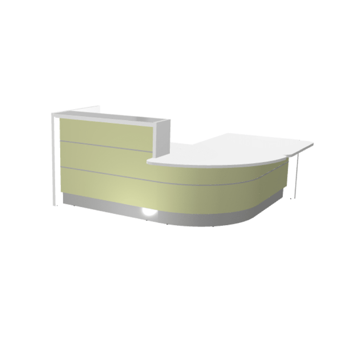 MDD Valde Modern Modular Reception Desk - Curved Low 96.1" x 84.5" LAV111L