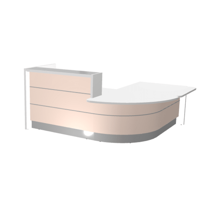 MDD Valde Modern Modular Reception Desk - Curved Low 96.1" x 84.5" LAV111L