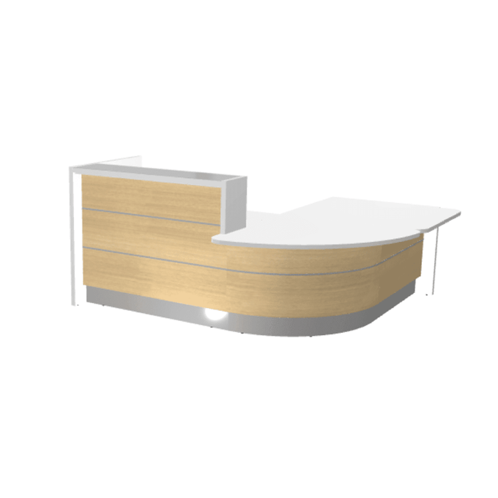 MDD Valde Modern Modular Reception Desk - Curved Low 96.1" x 84.5" LAV111L