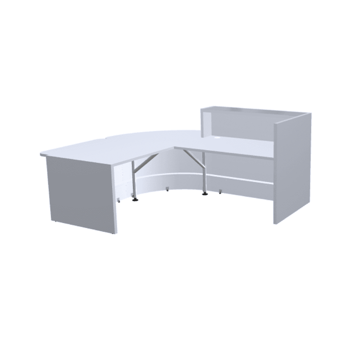 MDD Valde Modern Modular Reception Desk - Curved Low 96.1" x 84.5" LAV111L