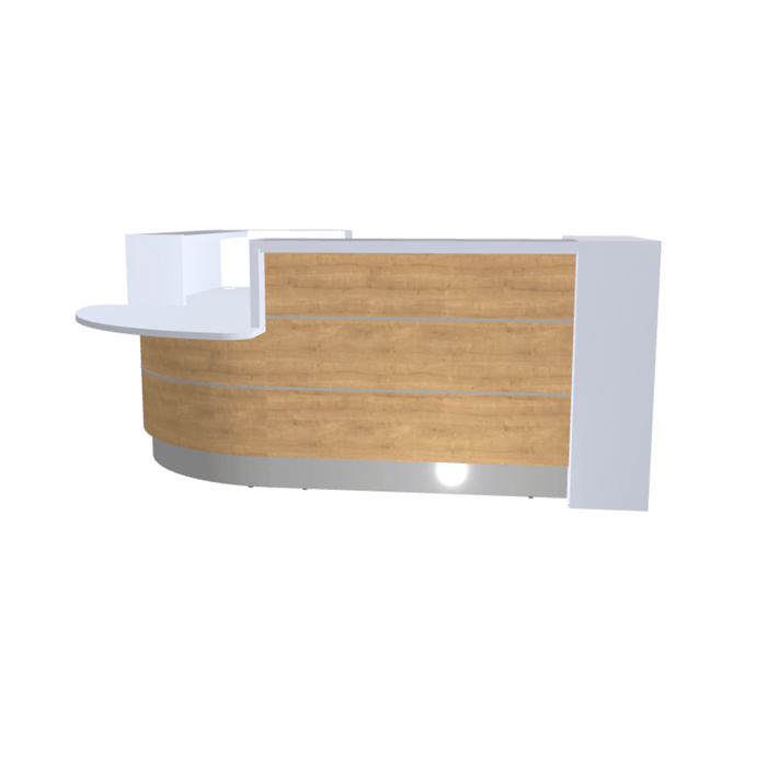 MDD Valde Modern Modular Reception Desk - Curved Low 106.9" x 106.9" LAV116L