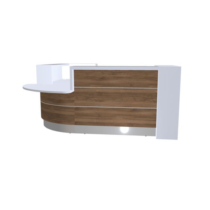 MDD Valde Modern Modular Reception Desk - Curved Low 106.9" x 106.9" LAV116L