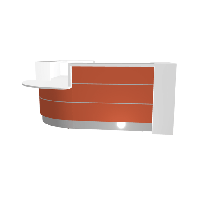 MDD Valde Modern Modular Reception Desk - Curved Low 106.9" x 106.9" LAV116L