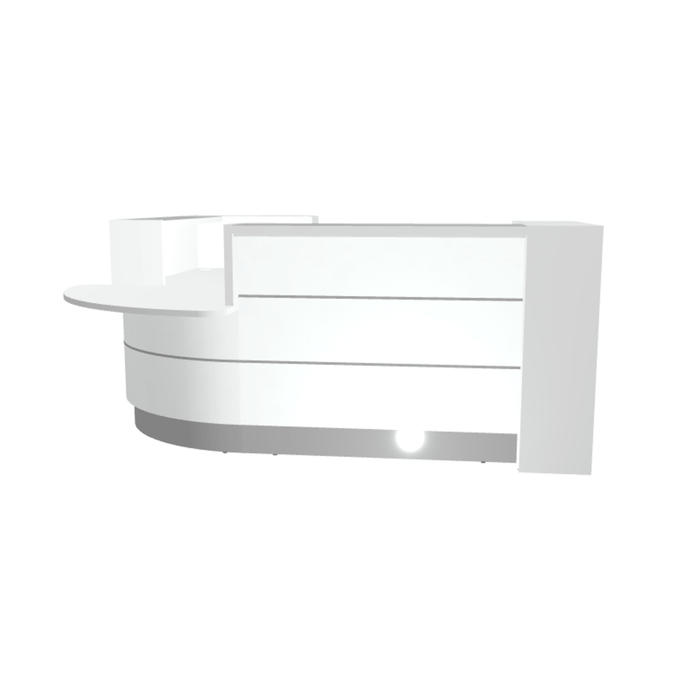 MDD Valde Modern Modular Reception Desk - Curved Low 106.9" x 106.9" LAV116L