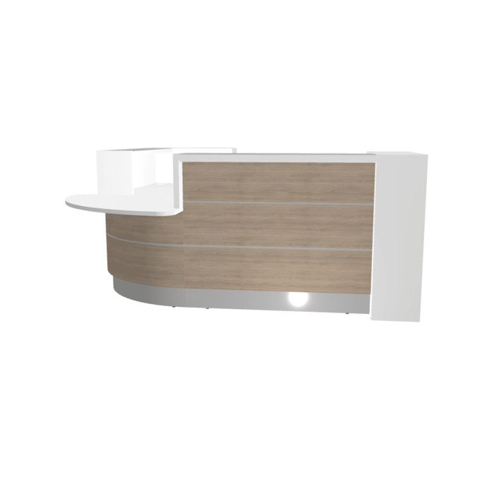 MDD Valde Modern Modular Reception Desk - Curved Low 106.9" x 106.9" LAV116L