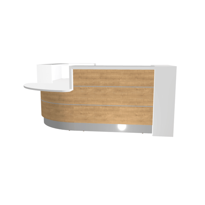 MDD Valde Modern Modular Reception Desk - Curved Low 106.9" x 106.9" LAV116L