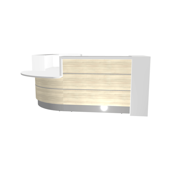 MDD Valde Modern Modular Reception Desk - Curved Low 106.9" x 106.9" LAV116L