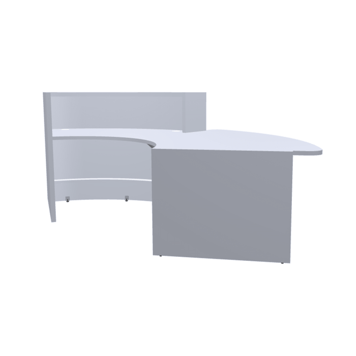 MDD Valde Modern Modular Reception Desk - Curved Low 115" x 58.5" LAV31L
