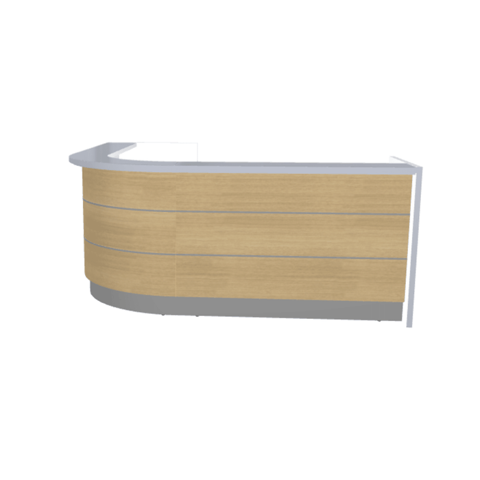 MDD Valde Modern Modular Reception Desk - Curved 100.1" x 100.1" LAV135L