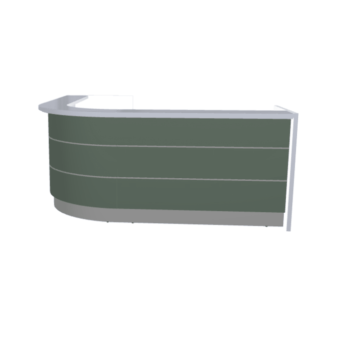 MDD Valde Modern Modular Reception Desk - Curved 100.1" x 100.1" LAV135L