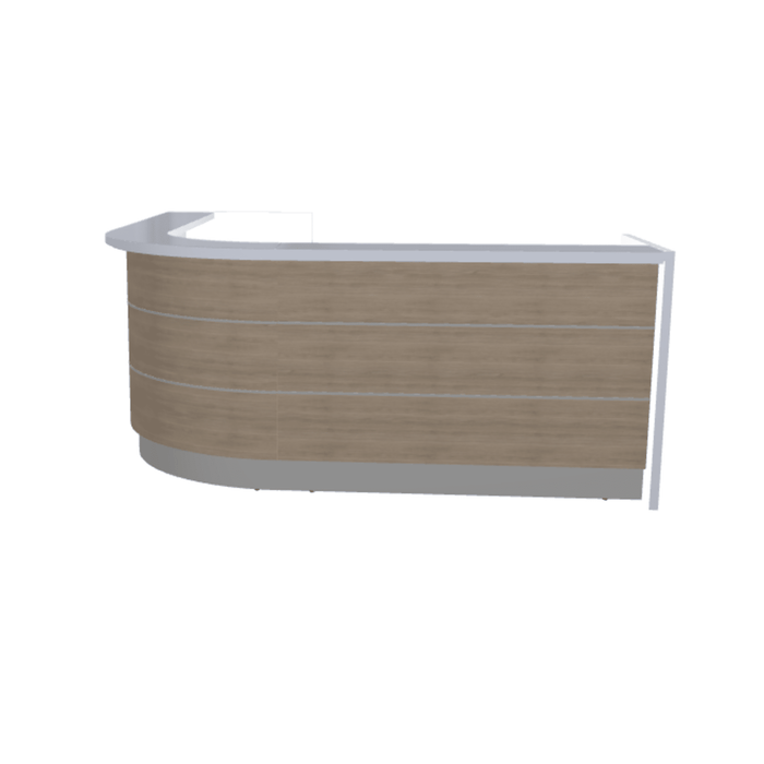 MDD Valde Modern Modular Reception Desk - Curved 100.1" x 100.1" LAV135L