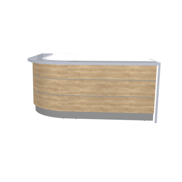 MDD Valde Modern Modular Reception Desk - Curved 100.1" x 100.1" LAV135L