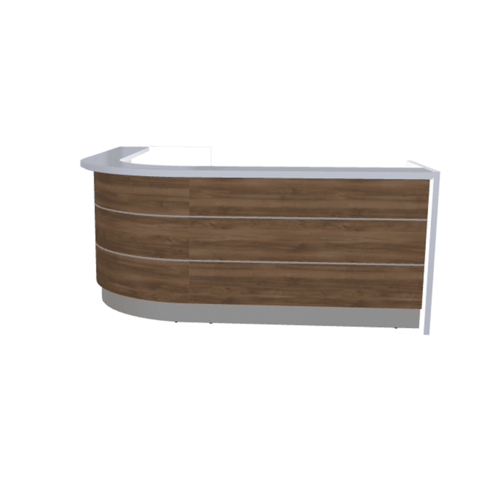 MDD Valde Modern Modular Reception Desk - Curved 100.1" x 100.1" LAV135L