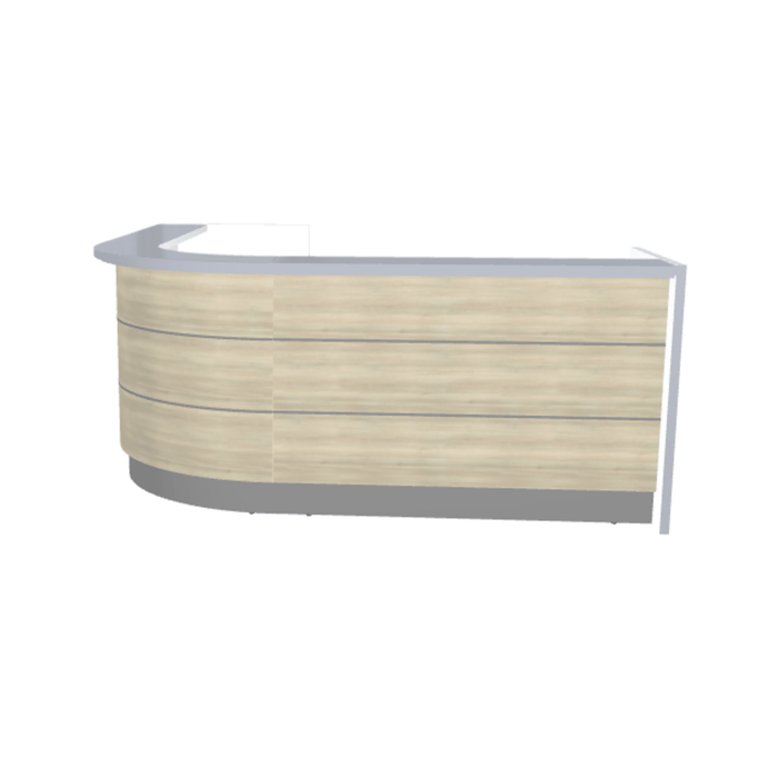 MDD Valde Modern Modular Reception Desk - Curved 100.1" x 100.1" LAV135L