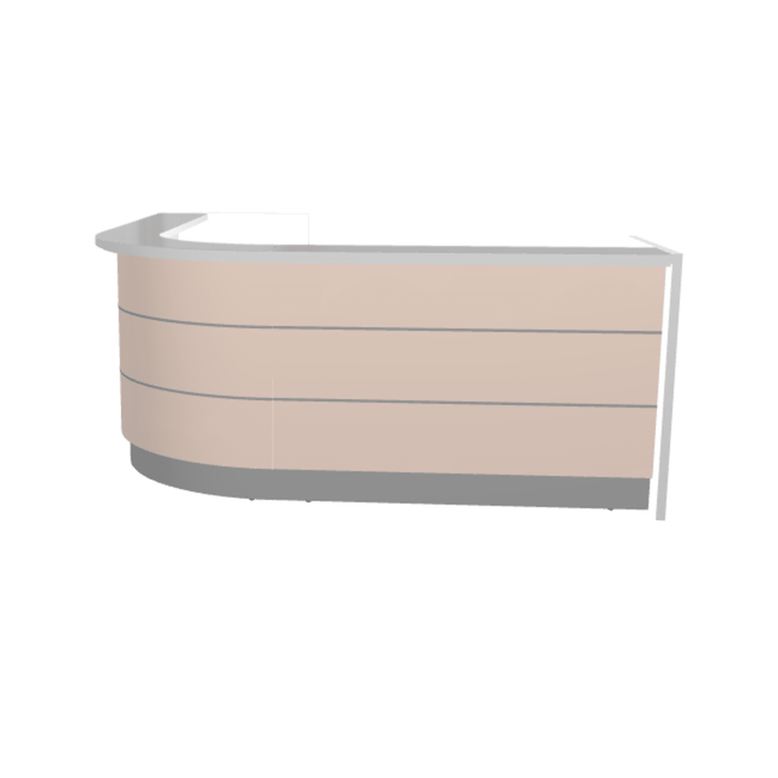 MDD Valde Modern Modular Reception Desk - Curved 100.1" x 100.1" LAV135L