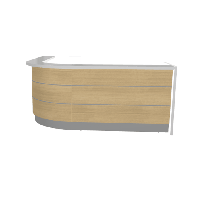 MDD Valde Modern Modular Reception Desk - Curved 100.1" x 100.1" LAV135L