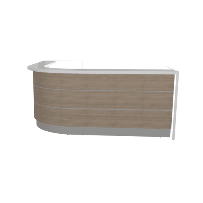 MDD Valde Modern Modular Reception Desk - Curved 100.1" x 100.1" LAV135L