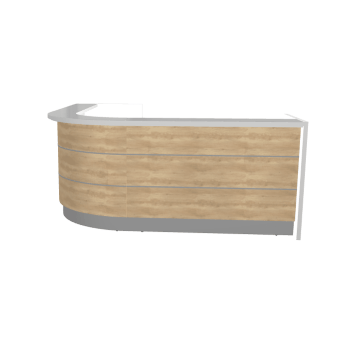 MDD Valde Modern Modular Reception Desk - Curved 100.1" x 100.1" LAV135L