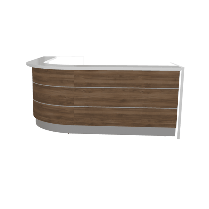 MDD Valde Modern Modular Reception Desk - Curved 100.1" x 100.1" LAV135L