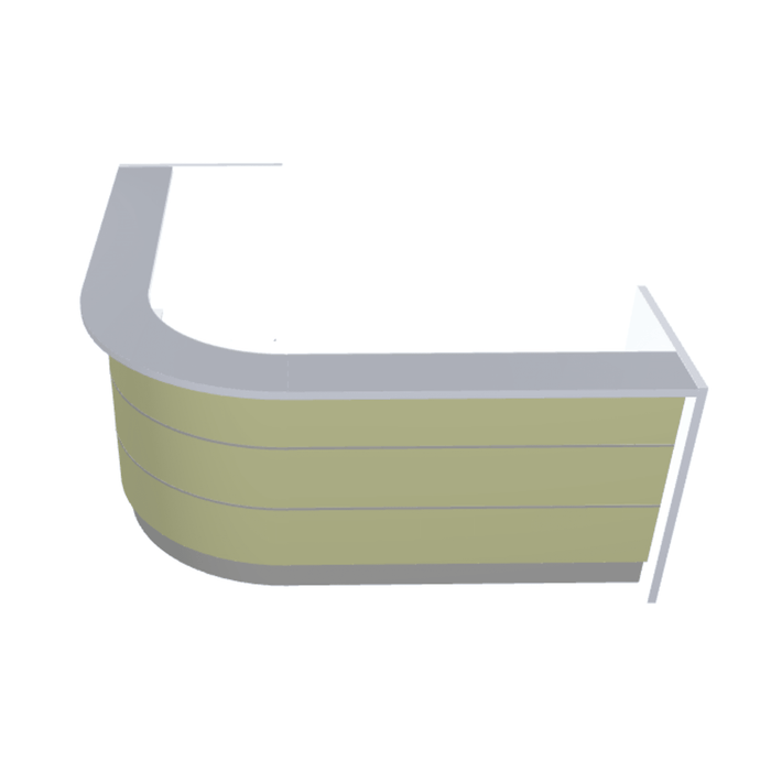 MDD Valde Modern Modular Reception Desk - Curved 100.1" x 100.1" LAV135L