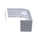 MDD Valde Modern Modular Reception Desk - Curved 100.1" x 100.1" LAV135L