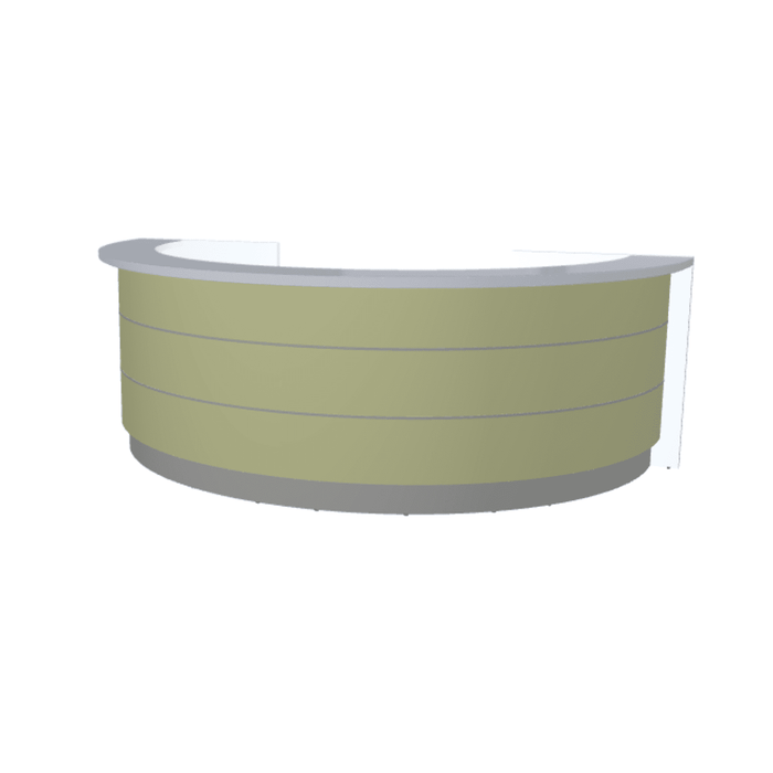 MDD Valde Modern Modular Reception Desk - Curved 126" x 64.5" LAV52L