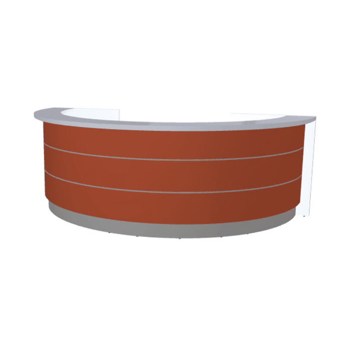 MDD Valde Modern Modular Reception Desk - Curved 126" x 64.5" LAV52L