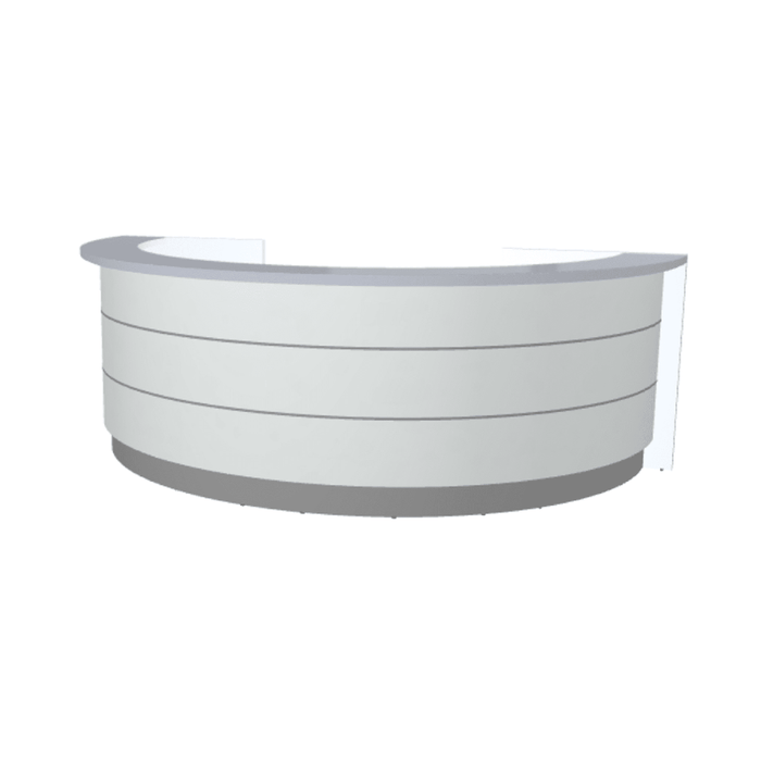 MDD Valde Modern Modular Reception Desk - Curved 126" x 64.5" LAV52L