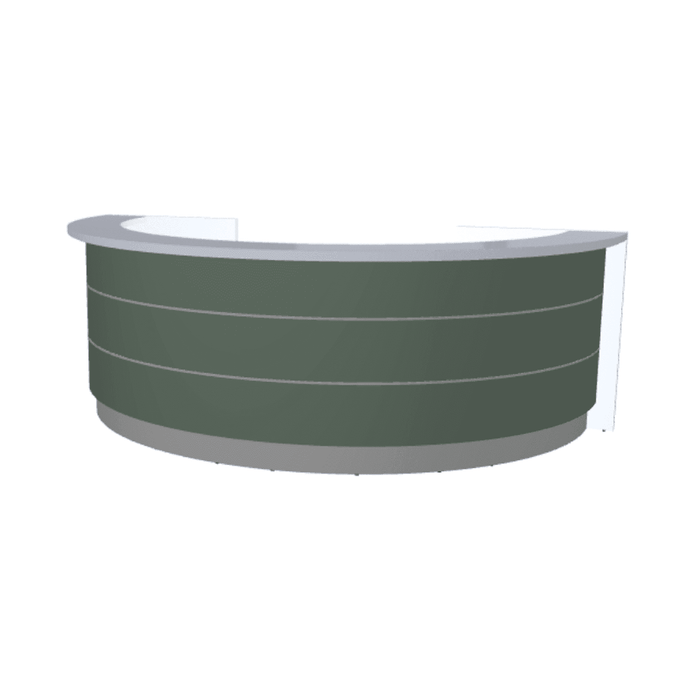 MDD Valde Modern Modular Reception Desk - Curved 126" x 64.5" LAV52L