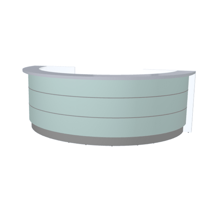 MDD Valde Modern Modular Reception Desk - Curved 126" x 64.5" LAV52L