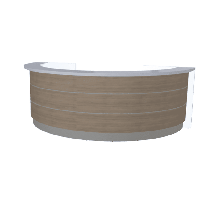 MDD Valde Modern Modular Reception Desk - Curved 126" x 64.5" LAV52L