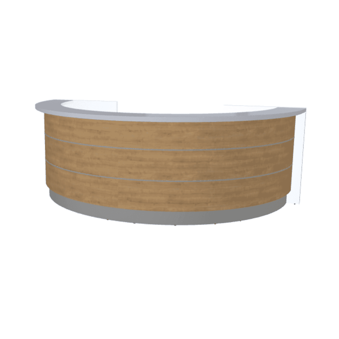 MDD Valde Modern Modular Reception Desk - Curved 126" x 64.5" LAV52L