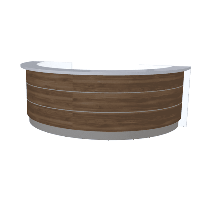 MDD Valde Modern Modular Reception Desk - Curved 126" x 64.5" LAV52L