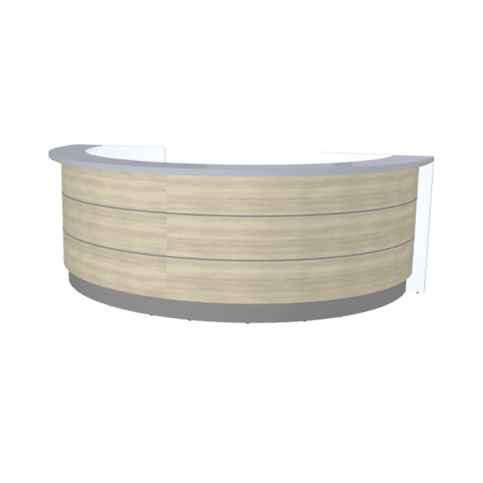 MDD Valde Modern Modular Reception Desk - Curved 126" x 64.5" LAV52L