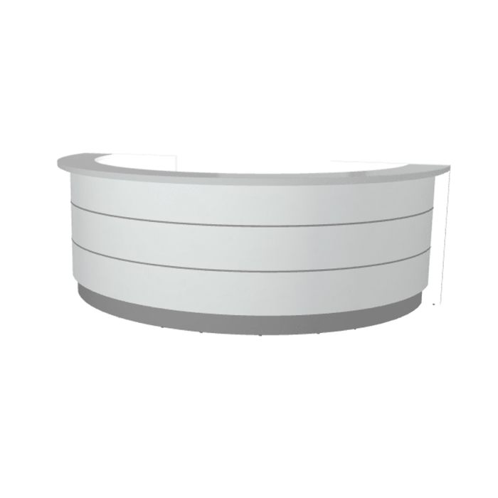 MDD Valde Modern Modular Reception Desk - Curved 126" x 64.5" LAV52L