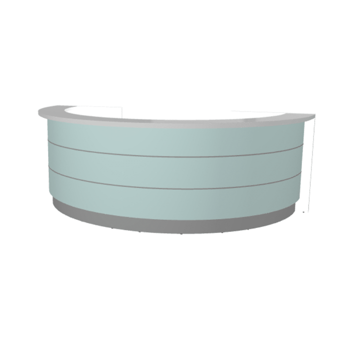 MDD Valde Modern Modular Reception Desk - Curved 126" x 64.5" LAV52L